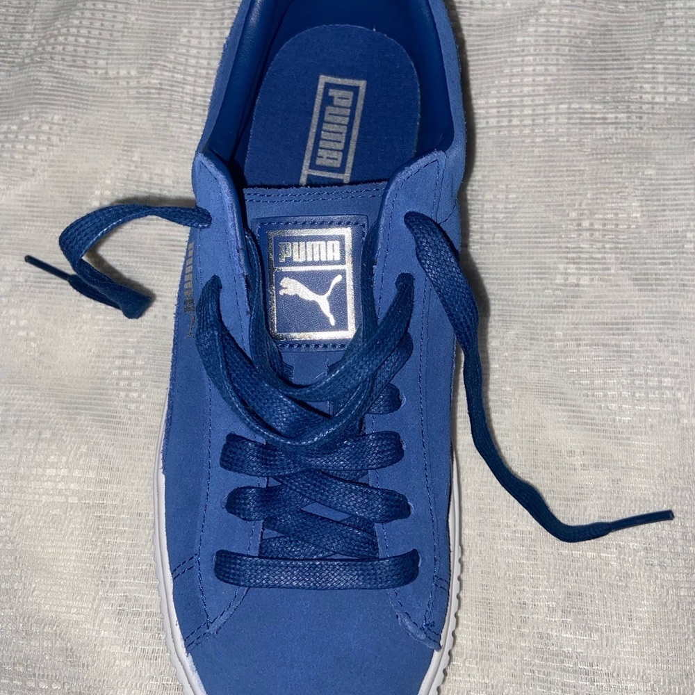 Puma Platform  gift 🎁 easy, sneakers, suede blue gift someone you love or you ! - Picture 9 of 9